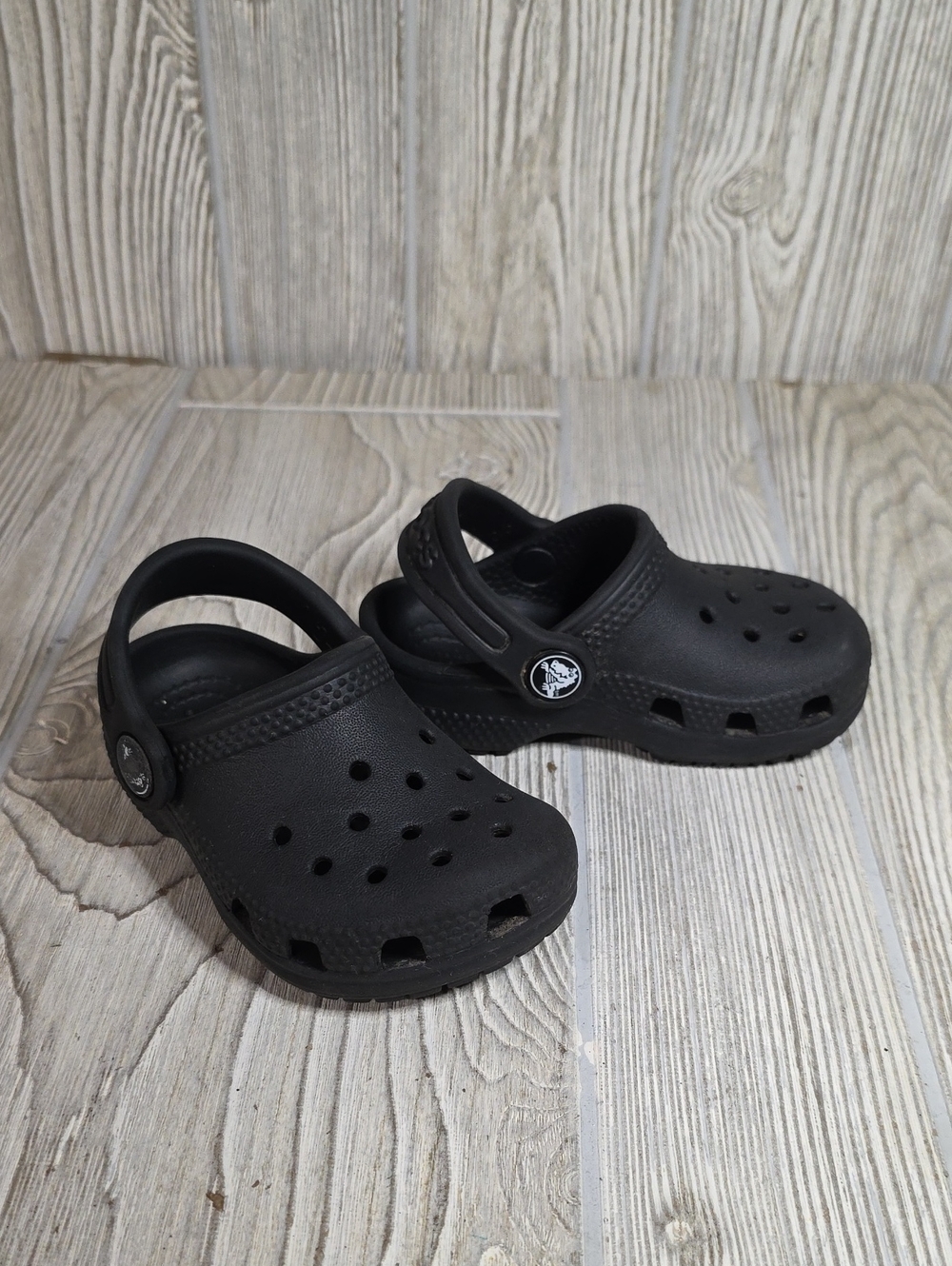 CROCS Classic Black Clogs Child Infant Size C5